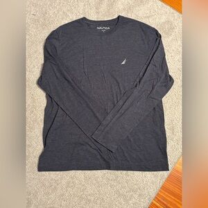 Nautica Men's Dark Blue Long Sleeve Tee
